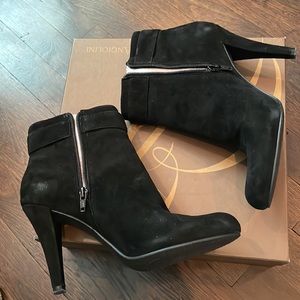 Enzo Angiolini Black Suede Boots 7.5